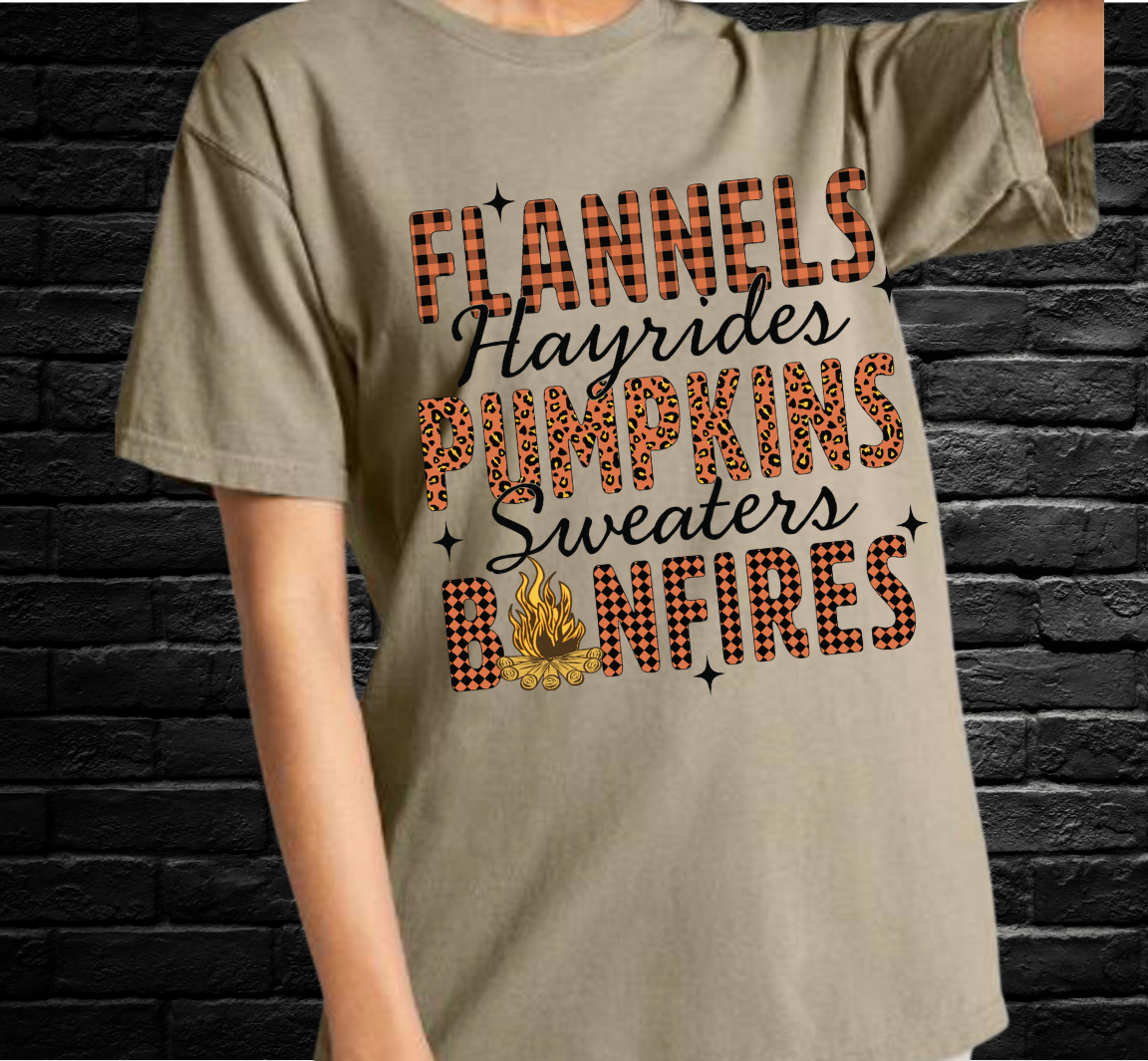 Flannels Pumpkins Bonfires